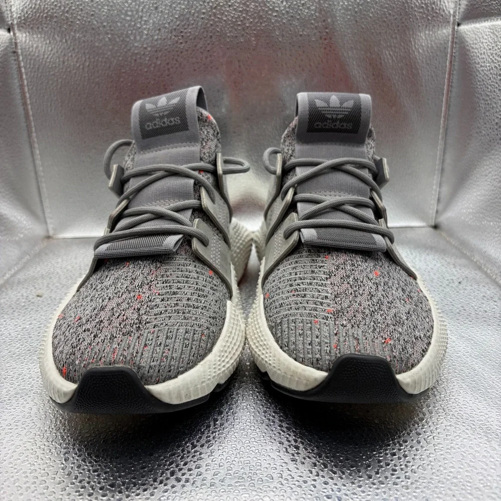 Size 5 Adidas Prophere Gray Solar Red Low Top Lace Up Mens Sneaker‎ Shoes CQ3023